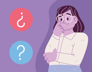 woman difficult choice, concept