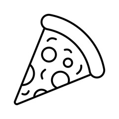 Pizza icon, pizza slice icon. Piece of pizza simple vector icon.