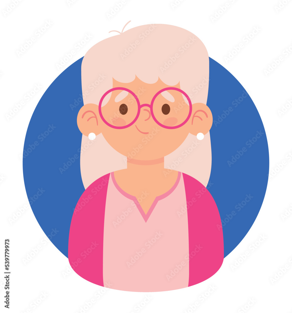 Sticker older woman avatar