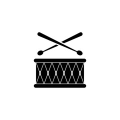 Drum Icon Isolated on White Background