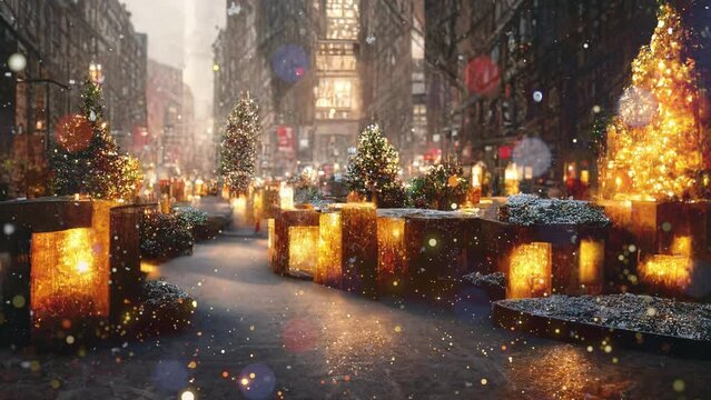 New York Christmas ultra-realistic 3D