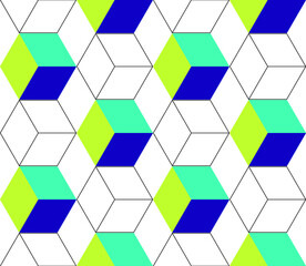 seamless vector pattern made of 3d cubes