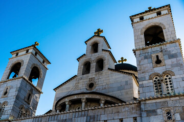 Fototapeta na wymiar Cathedral of the Resurrection of Christ, Podgorica, Montenegro.