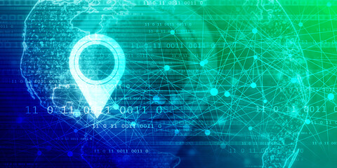 2d rendering Red map pointer
