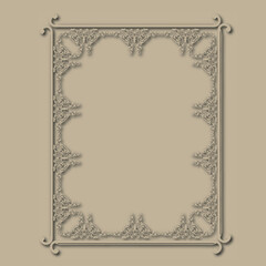 Frame, in the style of an ornament, Vector illustration eps 10, Art.	