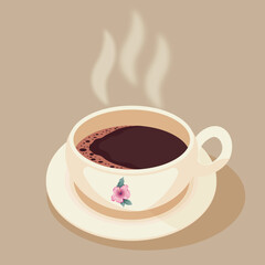 A cup of aromatic coffee