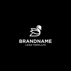 Black Swan Minimalist Logo Vector Luxury Animal
