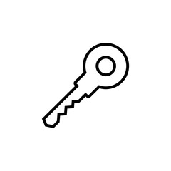 Key Icon in trendy flat style isolated on white background. Key symbol for your web site design, logo, app, UI. Vector illustration, EPS10.