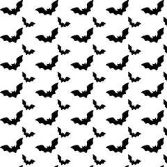 Halloween pattern with bats Seamless Vector Background Ready for printing on textiles and other seamless designs. white background