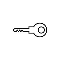 Key Icon in trendy flat style isolated on white background. Key symbol for your web site design, logo, app, UI. Vector illustration, EPS10.