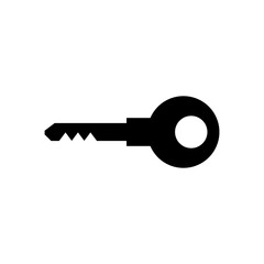 key icon flat style isolated on white background