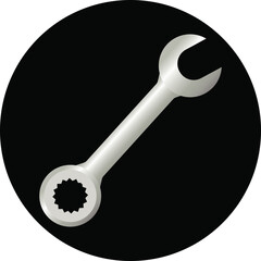 wrench icon design flat vector isolated illustration