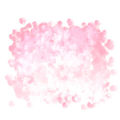 Abstract soft aesthetic soft pink watercolor painting illustration of clouds element. Minimalist colorful art background. Explosion of multicolor powder. transparent background PNG file