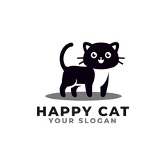 Happy cute cat logo. Cat Logo. Pet shop logo