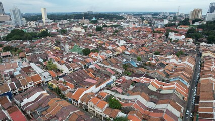 Malacca, Malaysia - October 16, 2022: The Historical Landmark Buildings and Tourist Attractions of Malacca