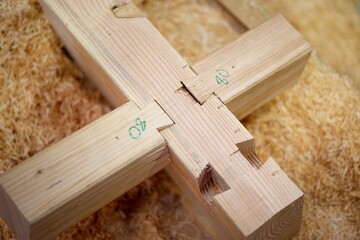 wooden cross on the wood