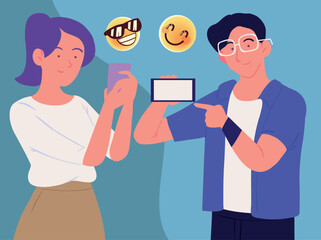 people using smartphone