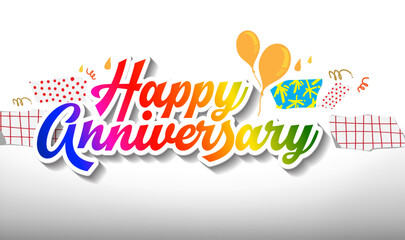 Happy Anniversary banner design. anniversary celebration vector