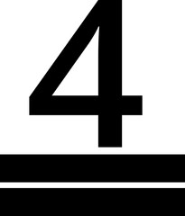 Obraz premium Max stack icon, four, Packaging Symbol, transparent backgrounds