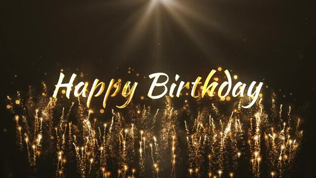 birthday fireworks in the sky