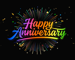 Happy Anniversary banner design. anniversary celebration vector