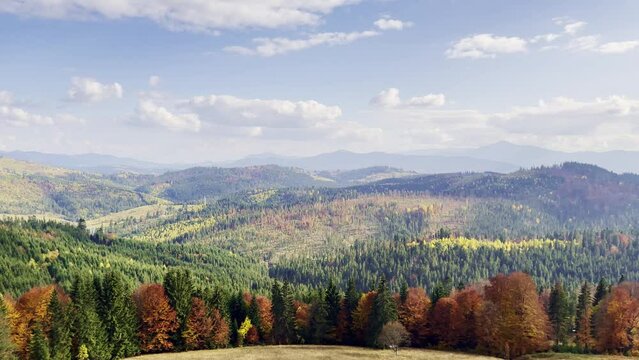 Carpathian mountains landscape autumn, mount Hoverla or Goverla, Ukraine.