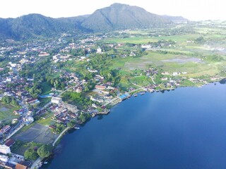 Aerial view of Lake Toba Balige North Sumatra Indonesia, 13 October 2022