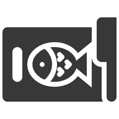 Naklejka premium fish cutting board icon