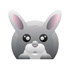 Abstract Simple Rabbit. Celebration. Christmas, New Year. Easter. Chinese Calendar 1951, 1963, 1975, 1987, 1999, 2011, 2023, 2035, 2047, 2059, 2071 years.
