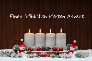 Fotoserie für die Adventszeit: Einen fröhlichen vierten Advent.