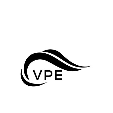 VPE letter logo. VPE blue image. VPE Monogram logo design for entrepreneur and business. VPE best icon.
