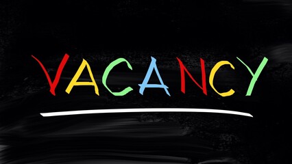 Vacancy handwritten concept on blackboard 