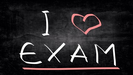 I love exam handwritten on blackboard 