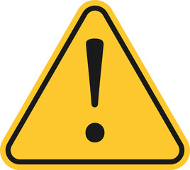 Warning triangle. Alert symbol. Exclamation mark in triangle. Danger sign. Error illustration. Warning symbol