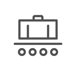 Airport icon outline and linear vector.