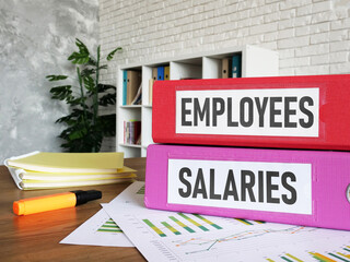 Employees and Salaries are shown using the text