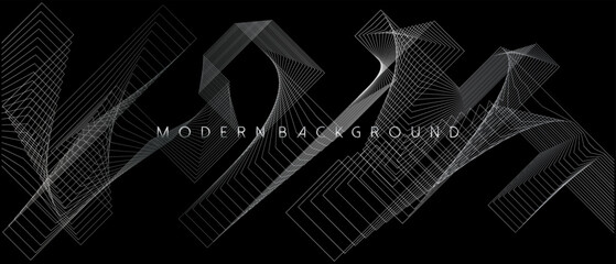 Fototapeta na wymiar Modern background abstract geometric and wavy lines design. Vector illustration