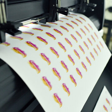 plotter cutting stickers typography polygraphy machine black labels contour cutting
