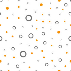 Dark yellow vector seamless background with bubbles. Abstract illustration with colored bubbles in nature style. Design for textile, fabric, wallpapers.