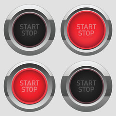 set of buttons for web