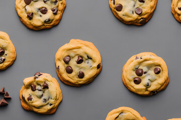 chocolate chip cookies, crunchy baked food item, a sweet snack