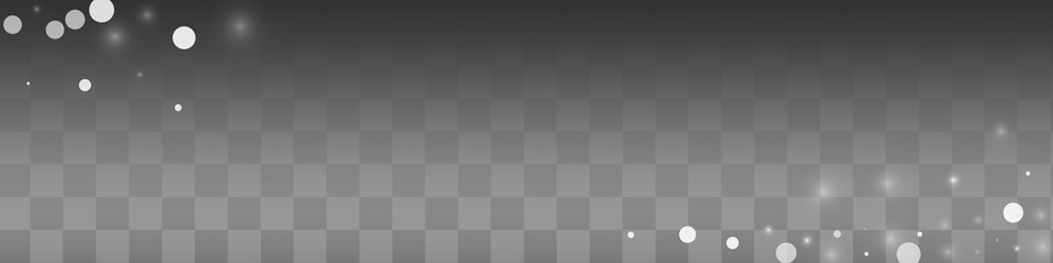 White Snowflake Vector Transparent Panoramic