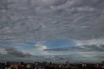 dark blue cloud with white light sky background and midnight evening time  