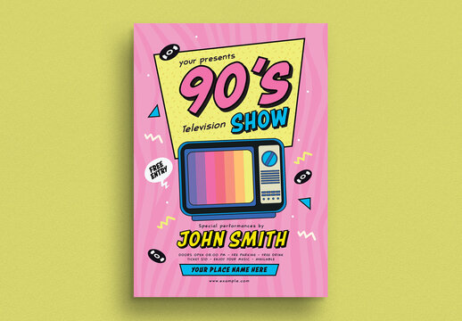 90's Tv Event Flyer