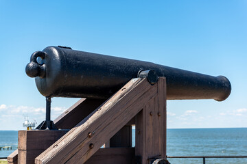 Cannon Historic Fort Gaines at Dauphin Island in Alabama