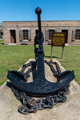Anchor Historic Fort Gaines at Dauphin Island in Alabama