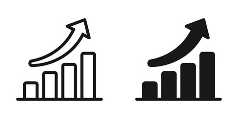 ofvs192 OutlineFilledVectorSign ofvs - growth chart vector icon . column graph sign . isolated transparent . black outline and filled version . AI 10 / EPS 10 . g11531 - obrazy, fototapety, plakaty