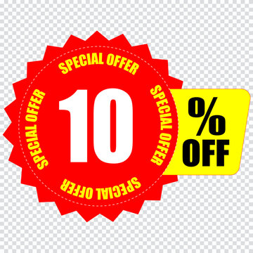 10 percent discount sign icon. Sale symbol. Special offer label