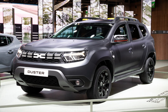 New 2023 Dacia Duster (Mat Edition) showcased at the Paris Motor Show, France - October 17, 2022.