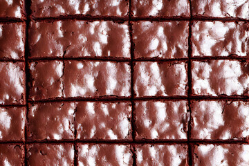 chocolate brownies, a sweet and sugary snack, high calorie food